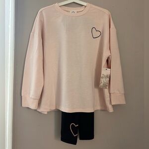 NWT 2 piece set long sleeve + leggings